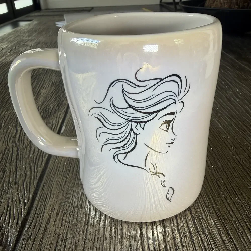 Rae Dunn Disney Frozen LET IT GO Elsa Large 18 Oz Mug Iridescent Artisan Collect